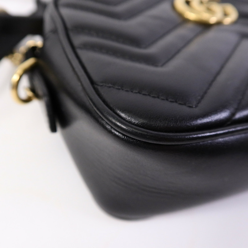 GUCCI 牛皮皮革GG Marmont Mini肩背袋-10