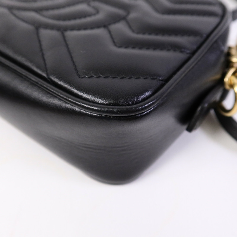 GUCCI 牛皮皮革GG Marmont Mini肩背袋-11