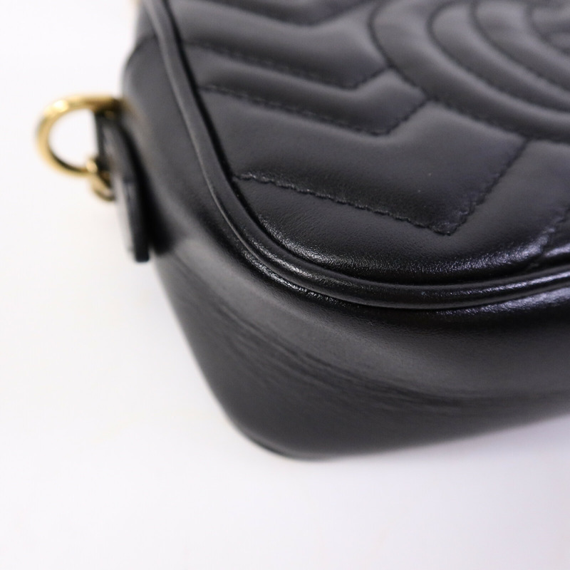 GUCCI 牛皮皮革GG Marmont Mini肩背袋-12