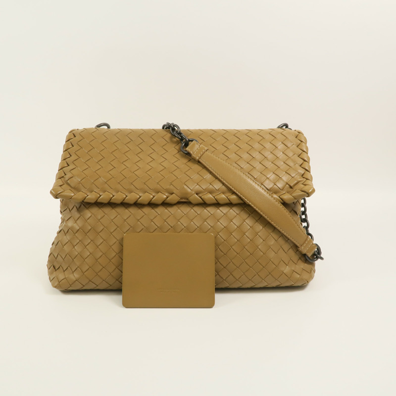 BOTTEGA VENETA 羊皮皮革Chain Shoulder鏈帶肩背袋-9