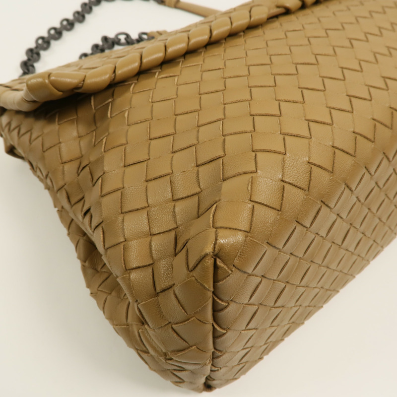 BOTTEGA VENETA 羊皮皮革Chain Shoulder鏈帶肩背袋-11