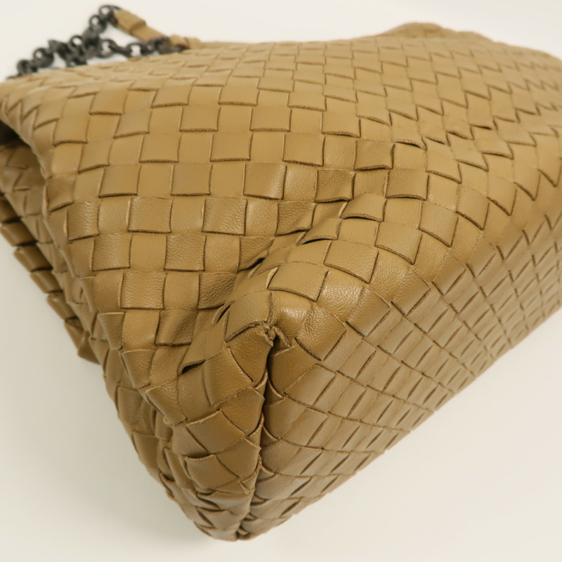 BOTTEGA VENETA 羊皮皮革Chain Shoulder鏈帶肩背袋-13