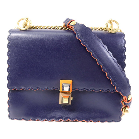 FENDI 牛皮皮革Kan I Small鏈帶肩背袋