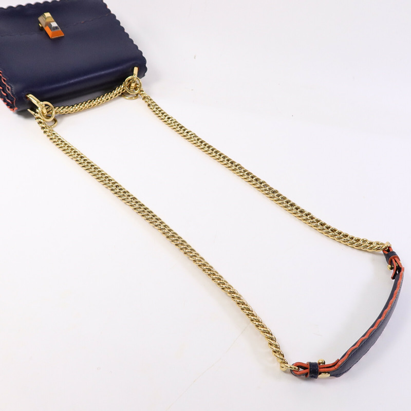 FENDI 牛皮皮革Kan I Small鏈帶肩背袋-8