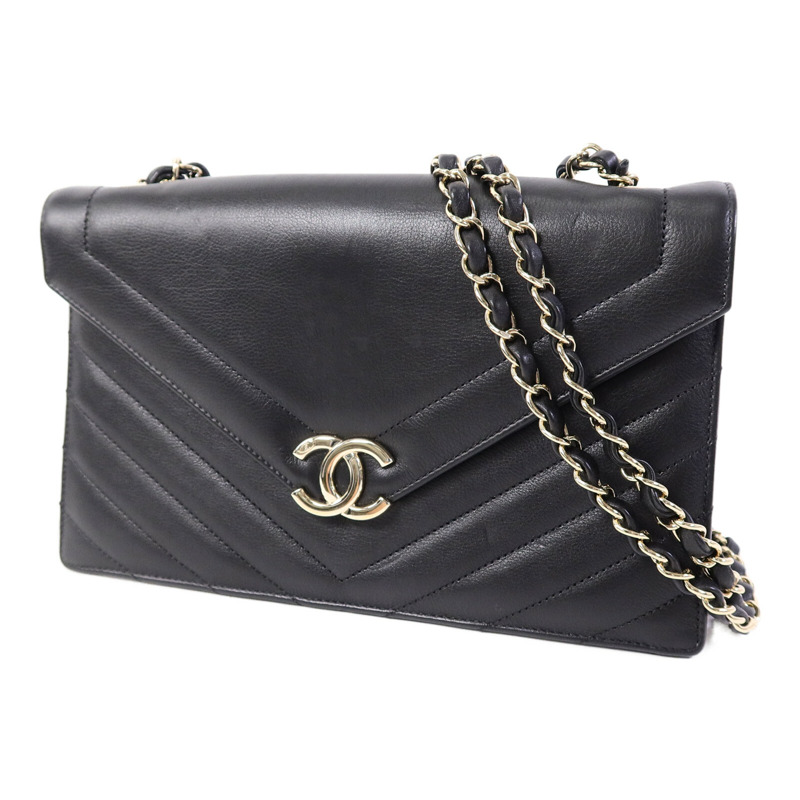 CHANEL 牛皮皮革Chain Shoulder Bag鏈帶肩背袋-2