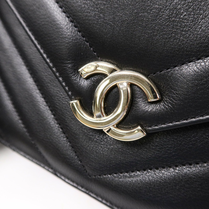 CHANEL 牛皮皮革Chain Shoulder Bag鏈帶肩背袋-6