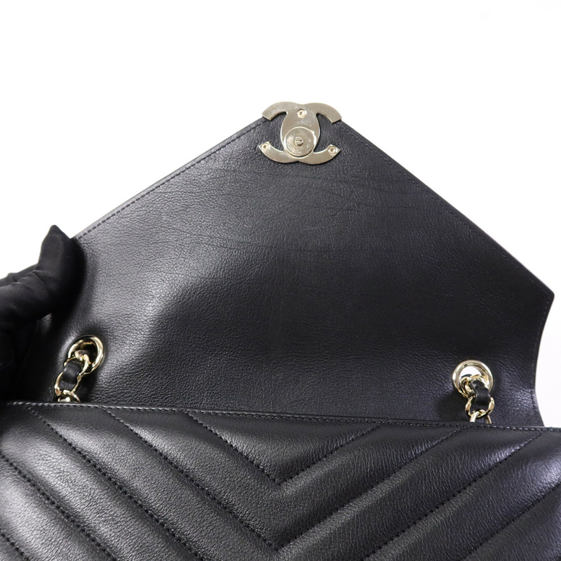 CHANEL 牛皮皮革Chain Shoulder Bag鏈帶肩背袋-14