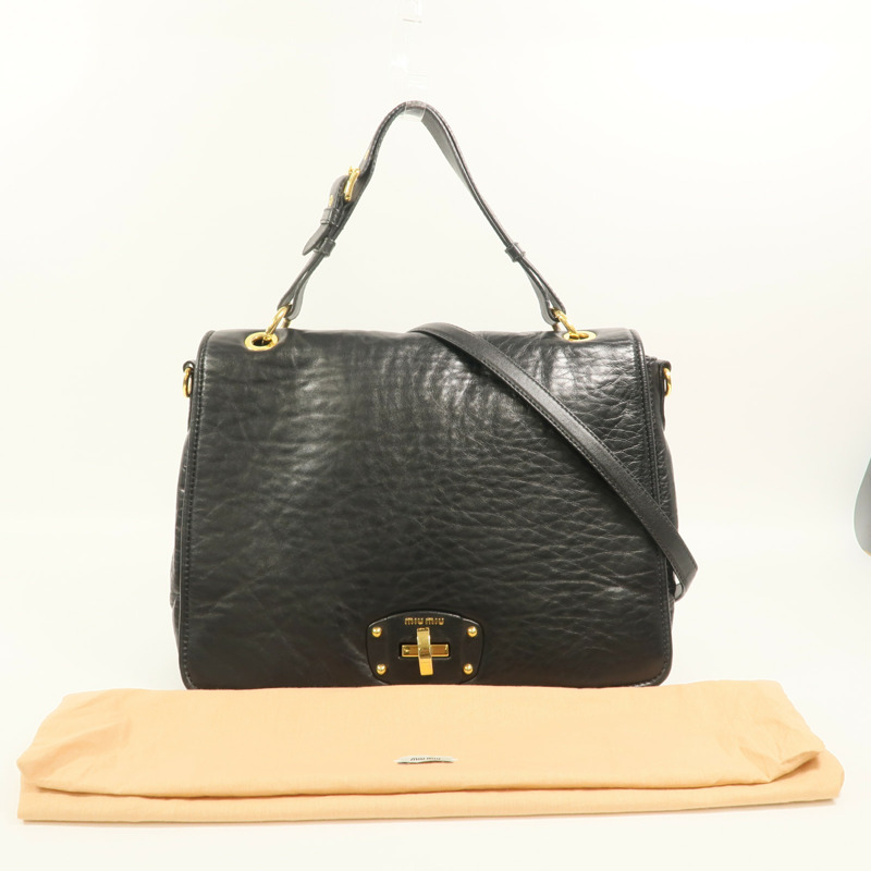 Miu Miu 牛皮皮革Shoulder Bag手挽肩背兩用袋-9