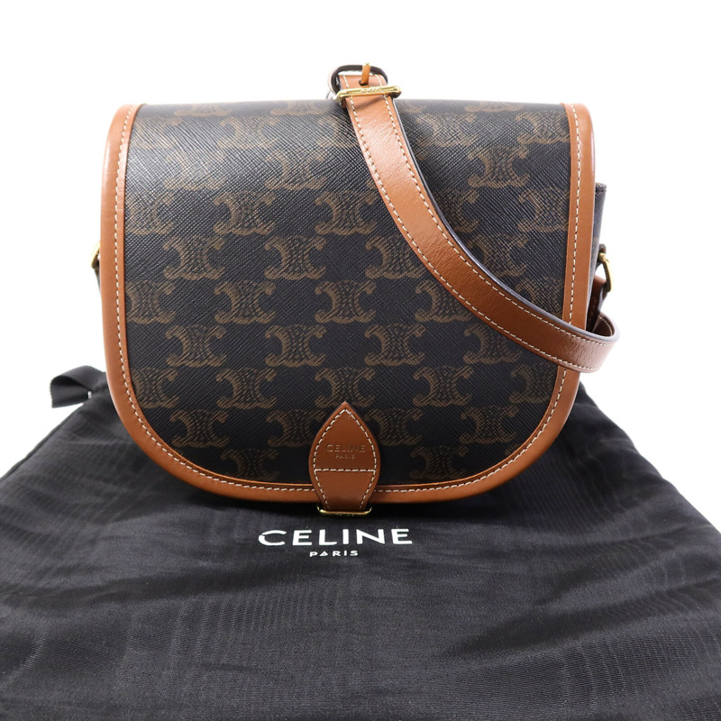 CELINE 塗層帆布Folco肩背袋-9