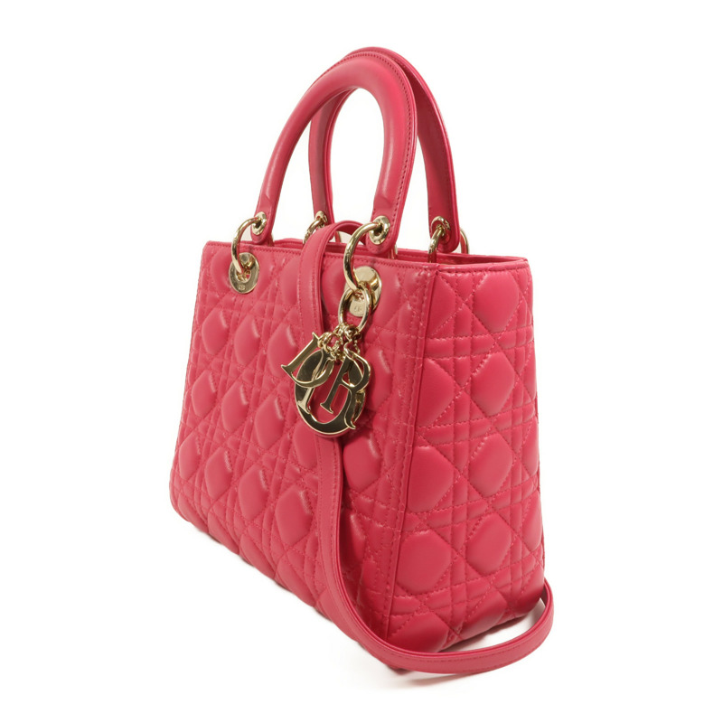 Dior 羊皮皮革Lady Dior Medium手挽肩背兩用袋-2