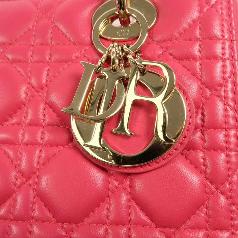 Dior 羊皮皮革Lady Dior Medium手挽肩背兩用袋-8