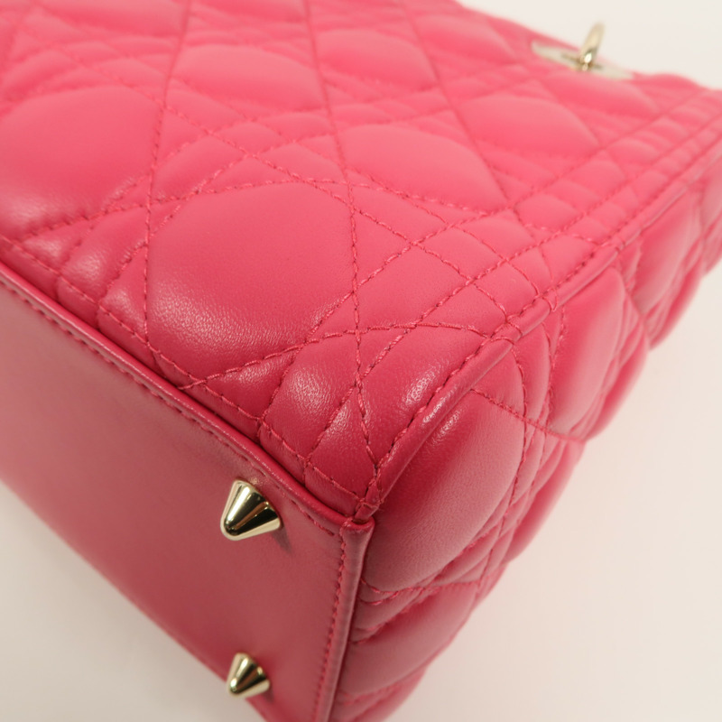 Dior 羊皮皮革Lady Dior Medium手挽肩背兩用袋-13