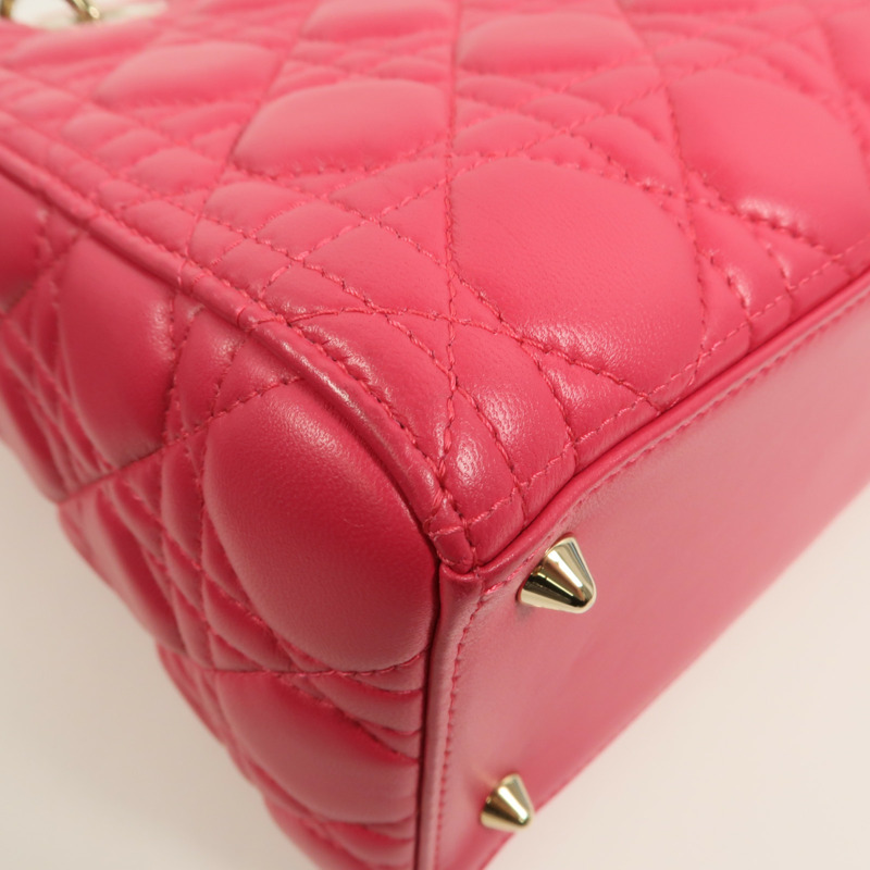 Dior 羊皮皮革Lady Dior Medium手挽肩背兩用袋-14