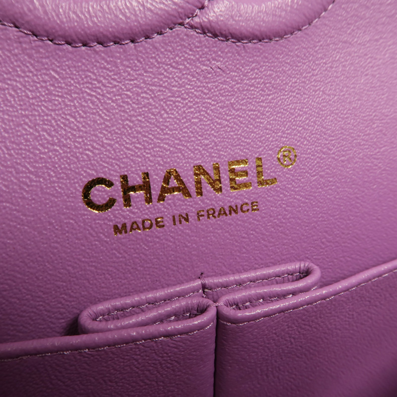 CHANEL 漆皮皮革Classic 25鏈帶肩背袋-5