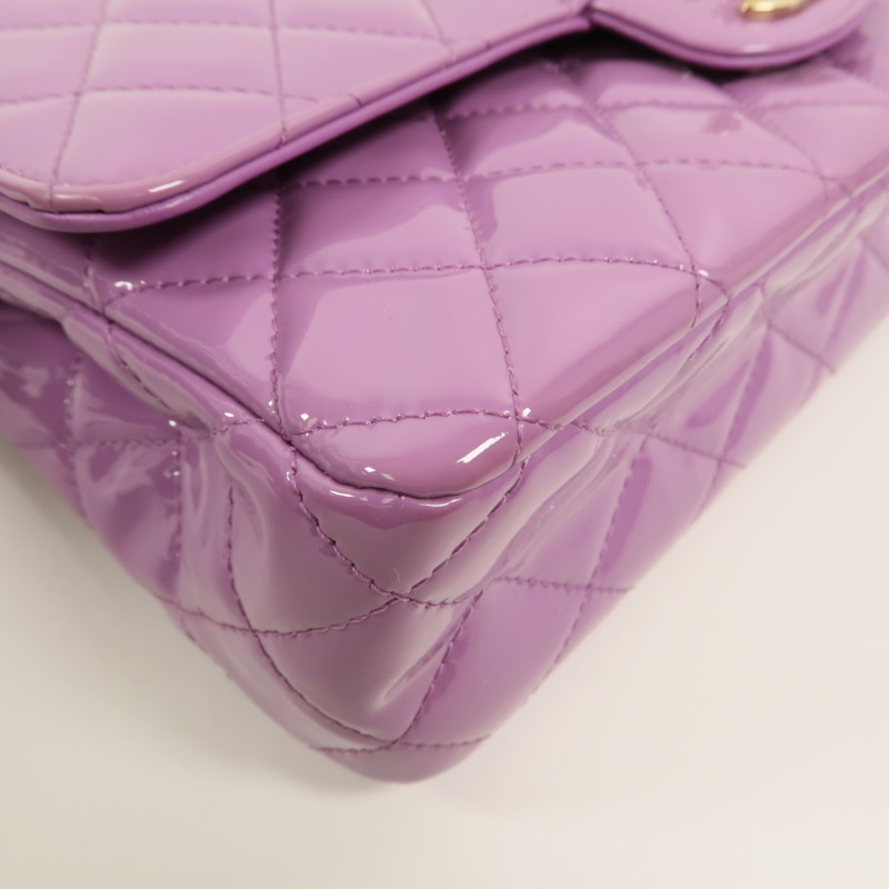 CHANEL 漆皮皮革Classic 25鏈帶肩背袋-13