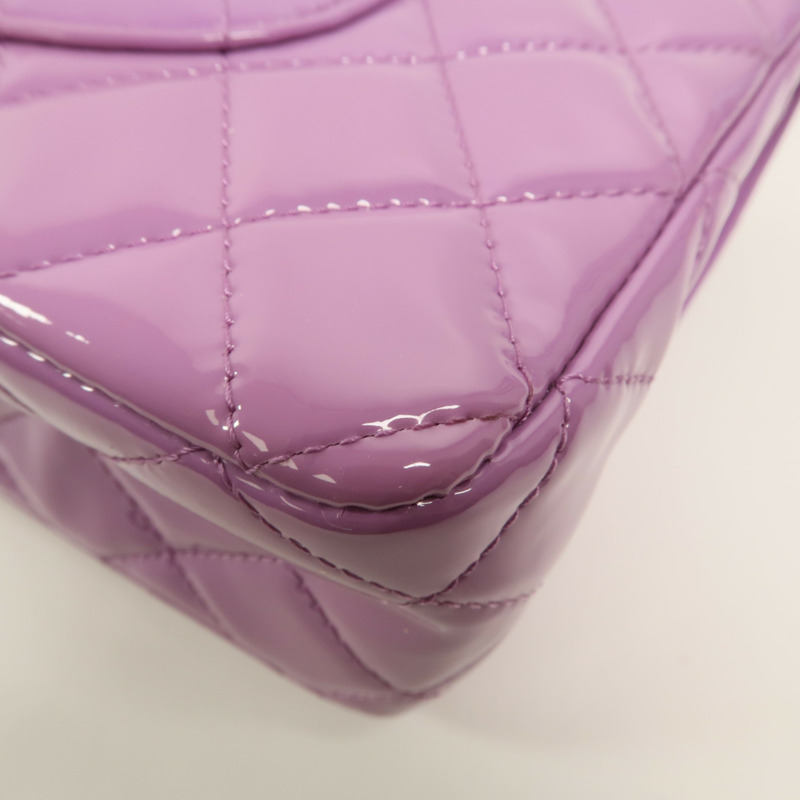 CHANEL 漆皮皮革Classic 25鏈帶肩背袋-14