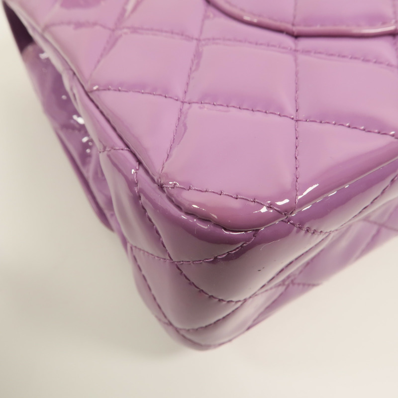 CHANEL 漆皮皮革Classic 25鏈帶肩背袋-15
