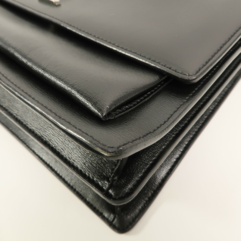 SAINT LAURENT 牛皮皮革Sunset Medium鏈帶肩背袋-11