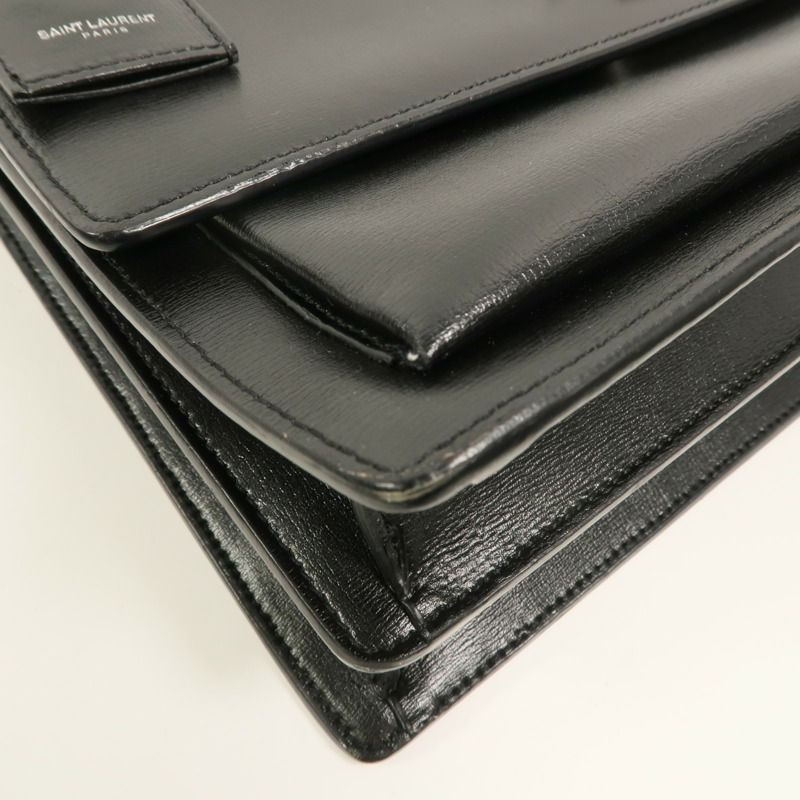 SAINT LAURENT 牛皮皮革Sunset Medium鏈帶肩背袋-12