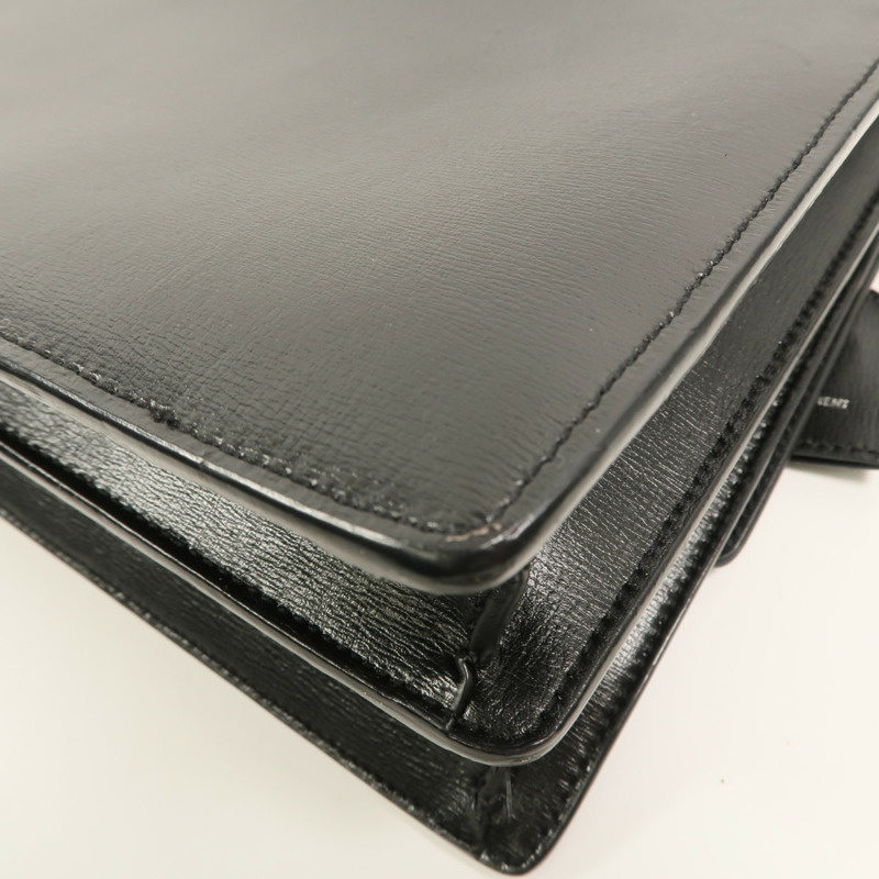 SAINT LAURENT 牛皮皮革Sunset Medium鏈帶肩背袋-13