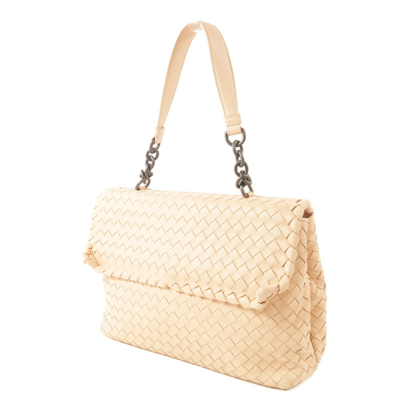 BOTTEGA VENETA 羊皮皮革Intrecciato Olimpia鏈帶肩背袋-1