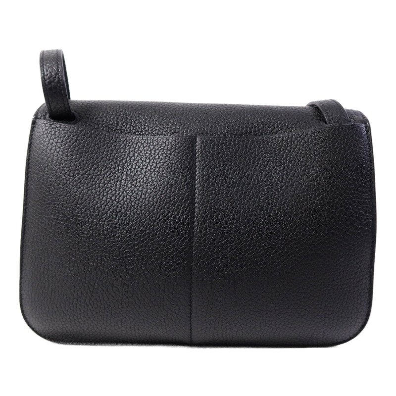 HERMES Clemence皮革Halzan 25手挽肩背兩用袋Noir-1