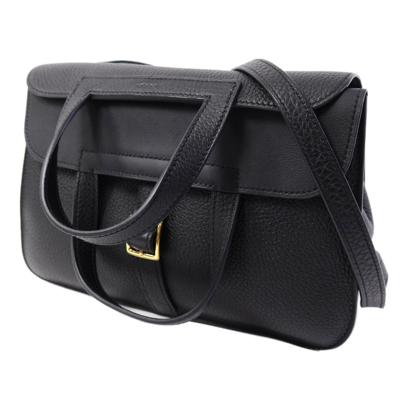 HERMES Clemence皮革Halzan 25手挽肩背兩用袋Noir-2