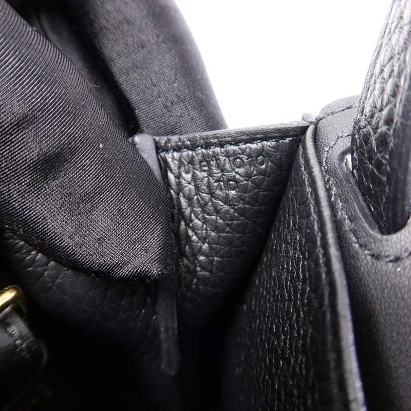 HERMES Clemence皮革Halzan 25手挽肩背兩用袋Noir-6