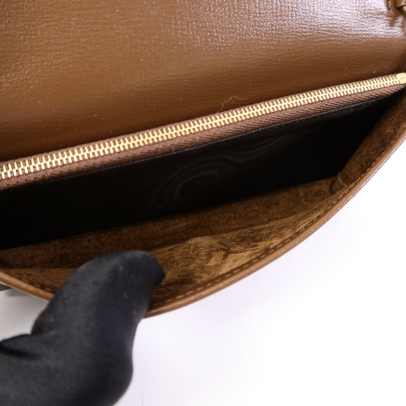 GUCCI 塗層帆布Horsebit1955 Wallet with Chain鏈帶肩背袋-7