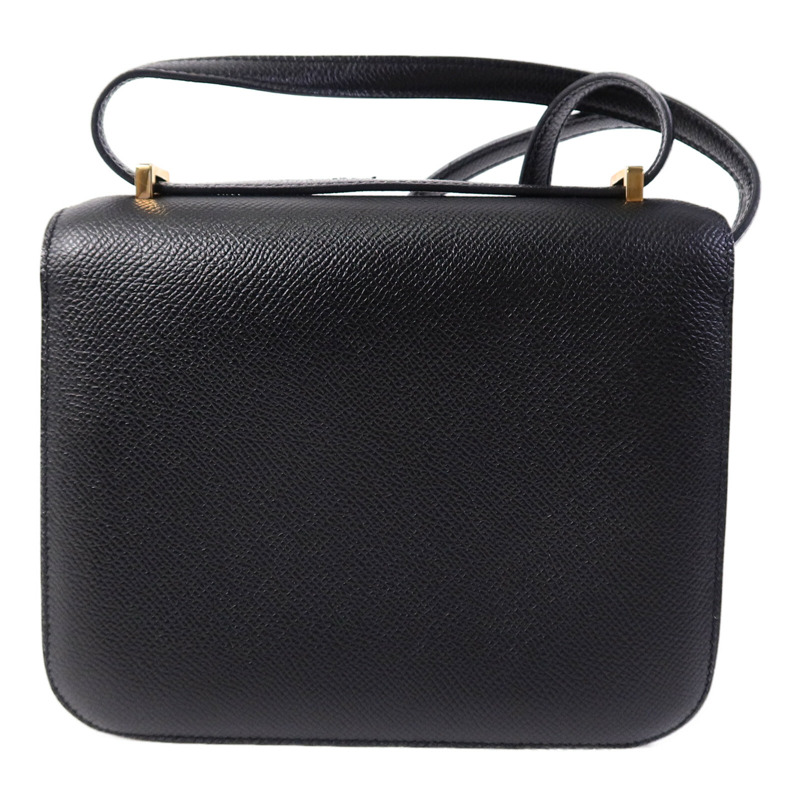 HERMES Epsom皮革Constance Mini肩背袋Noir-1