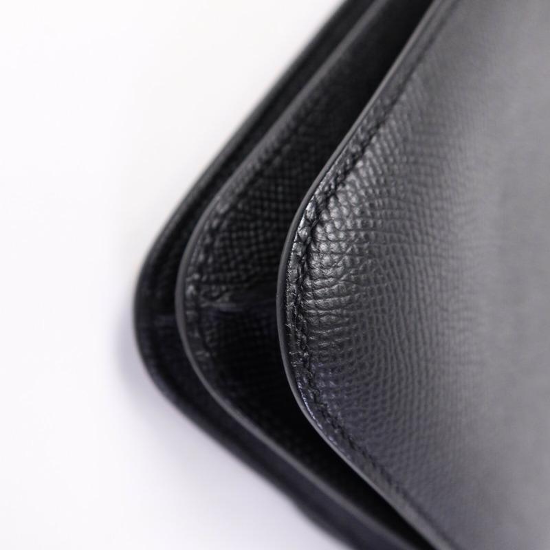 HERMES Epsom皮革Constance Mini肩背袋Noir-12