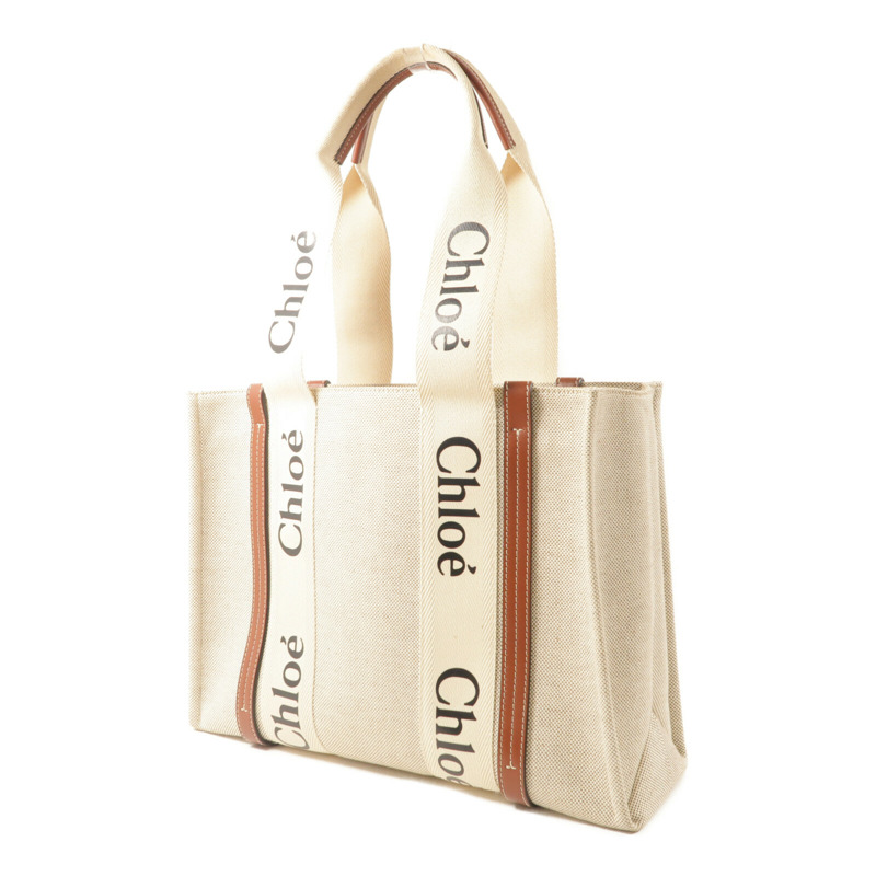 Chloe 帆布Woody Tote Medium手挽袋-1