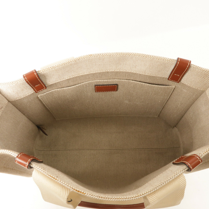 Chloe 帆布Woody Tote Medium手挽袋-4