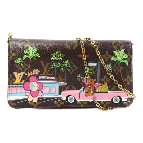 LOUIS VUITTON Monogram Hollywood Xmas Felicie Pochette肩背袋