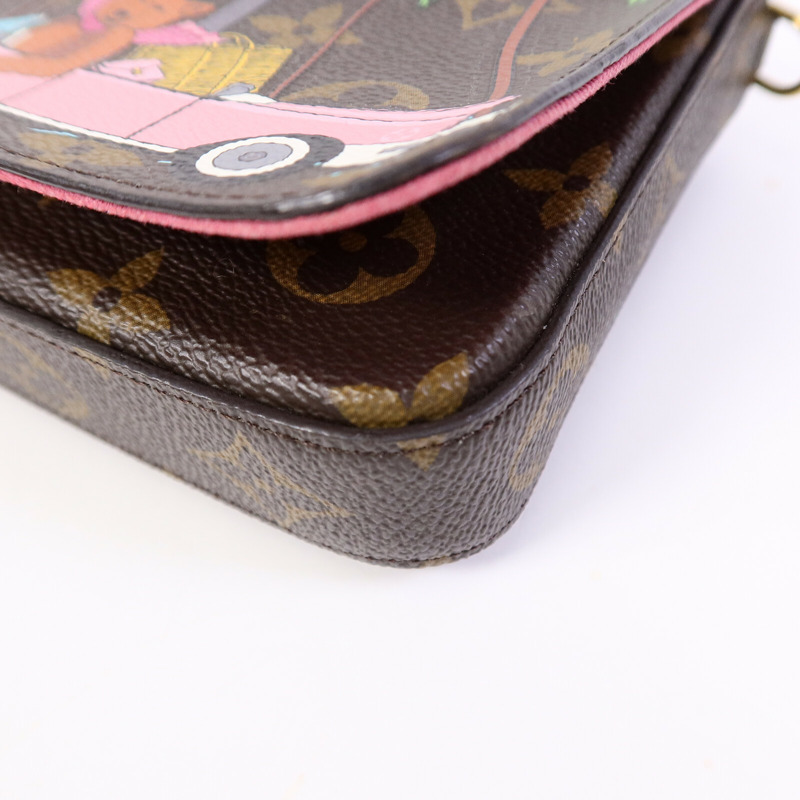 LOUIS VUITTON Monogram Hollywood Xmas Felicie Pochette肩背袋-9