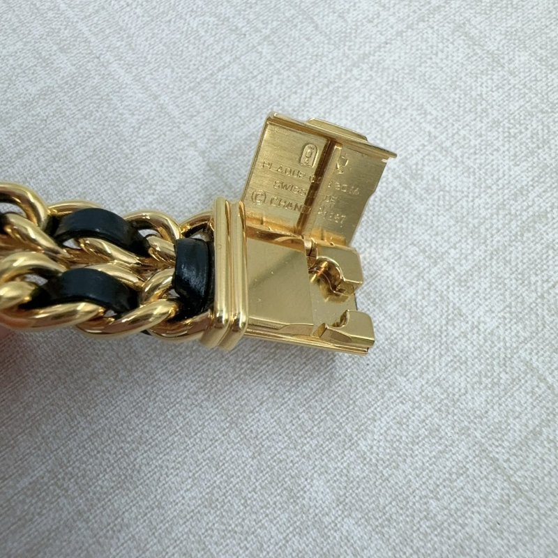 Chanel金色PREMIERE首映方糖錶 (L碼)-7