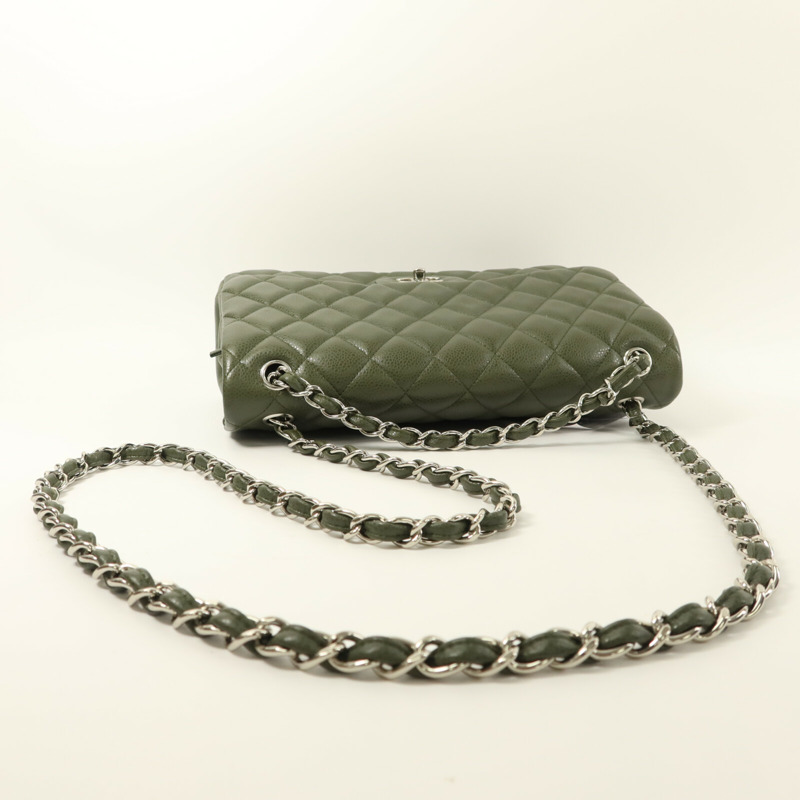 CHANEL 牛皮皮革Large Classic鏈帶肩背袋-9