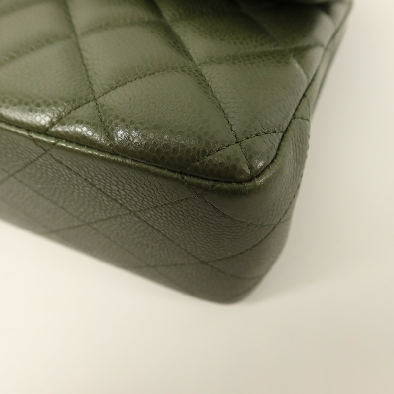CHANEL 牛皮皮革Large Classic鏈帶肩背袋-12