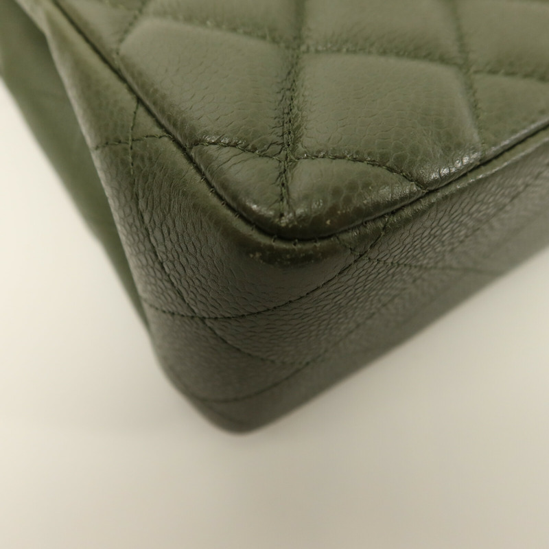 CHANEL 牛皮皮革Large Classic鏈帶肩背袋-13