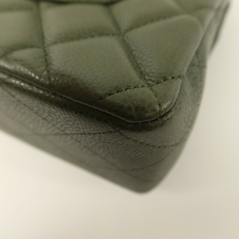 CHANEL 牛皮皮革Large Classic鏈帶肩背袋-14