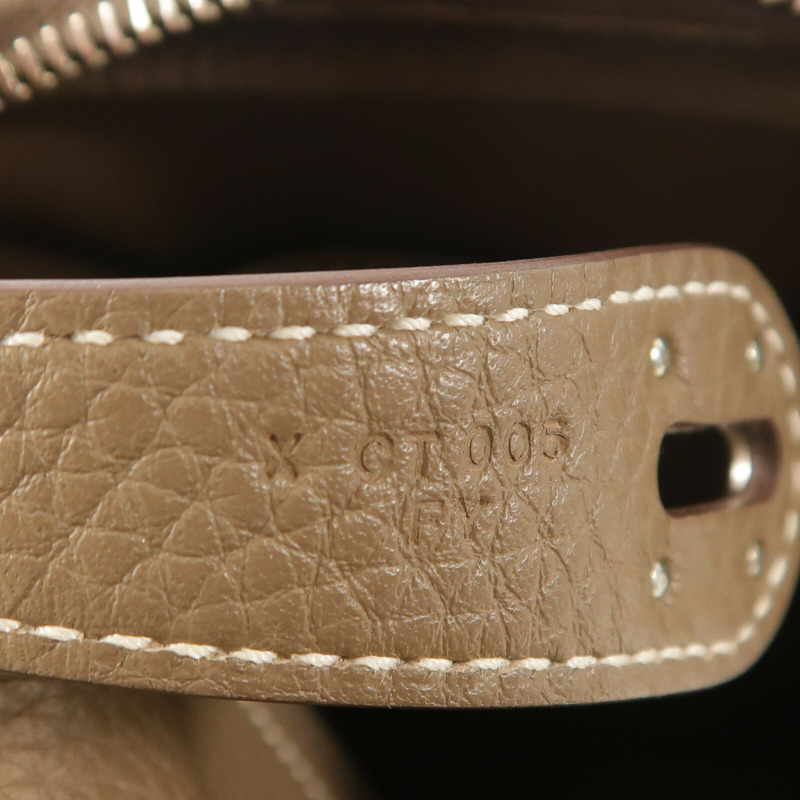 HERMES Clemence皮革Lindy 30肩背袋Etoupe-6