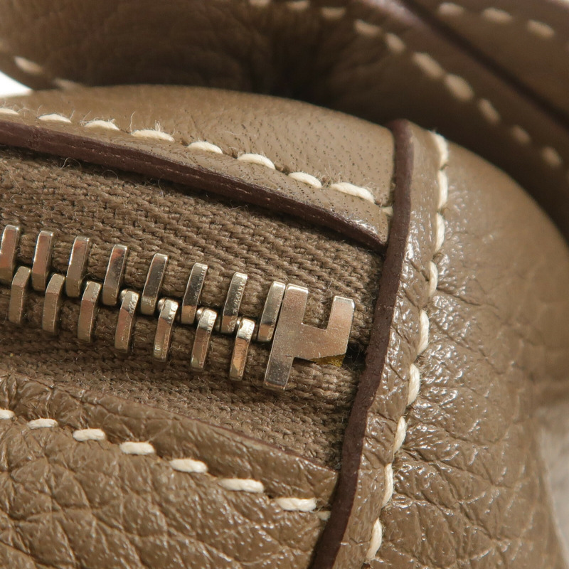 HERMES Clemence皮革Lindy 30肩背袋Etoupe-14