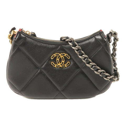 CHANEL 羊皮皮革C19 Hobo肩背袋
