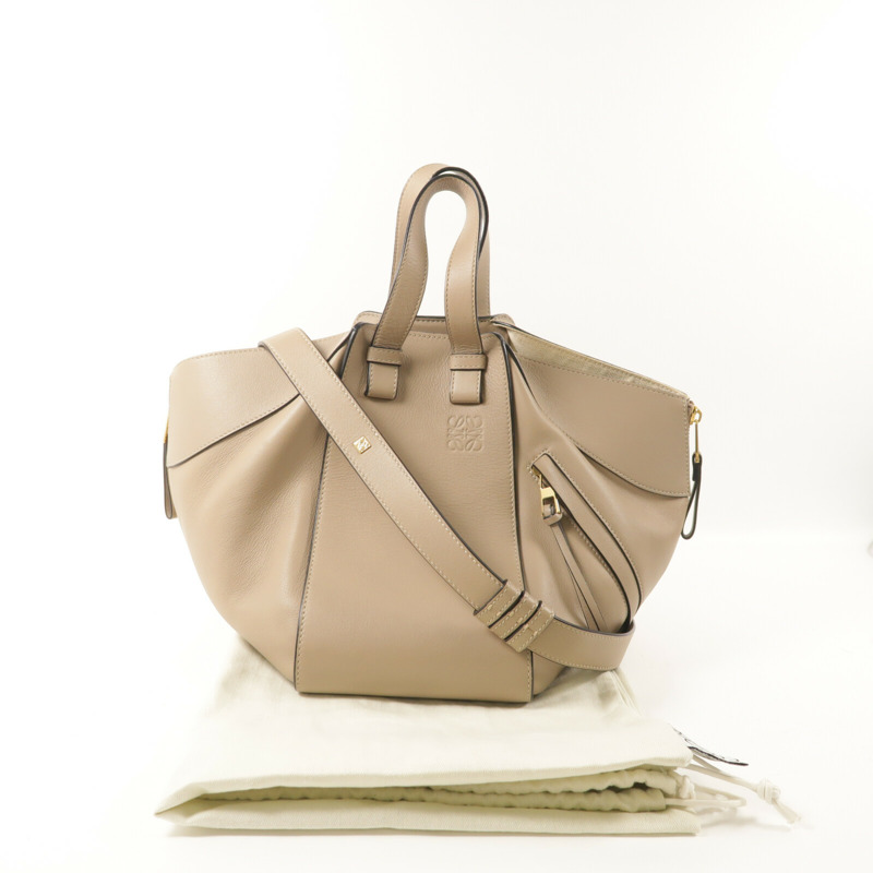 LOEWE 牛皮皮革Hammock Medium手挽肩背兩用袋-9