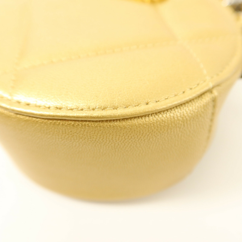 CHANEL 羊皮皮革C19 Round Clutch鏈帶手挽肩背兩用袋-12