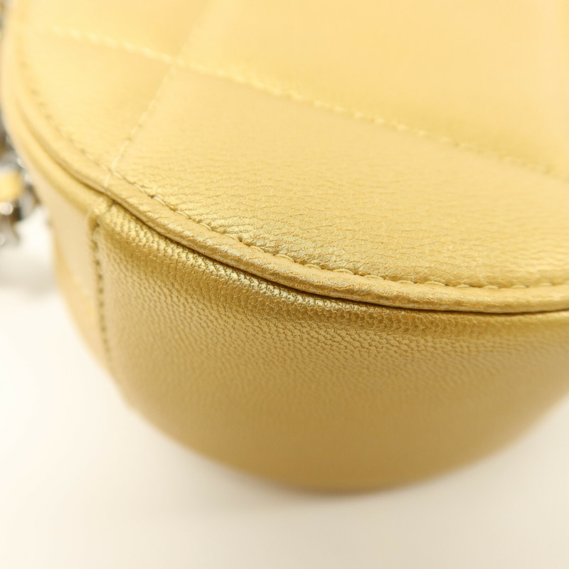 CHANEL 羊皮皮革C19 Round Clutch鏈帶手挽肩背兩用袋-13