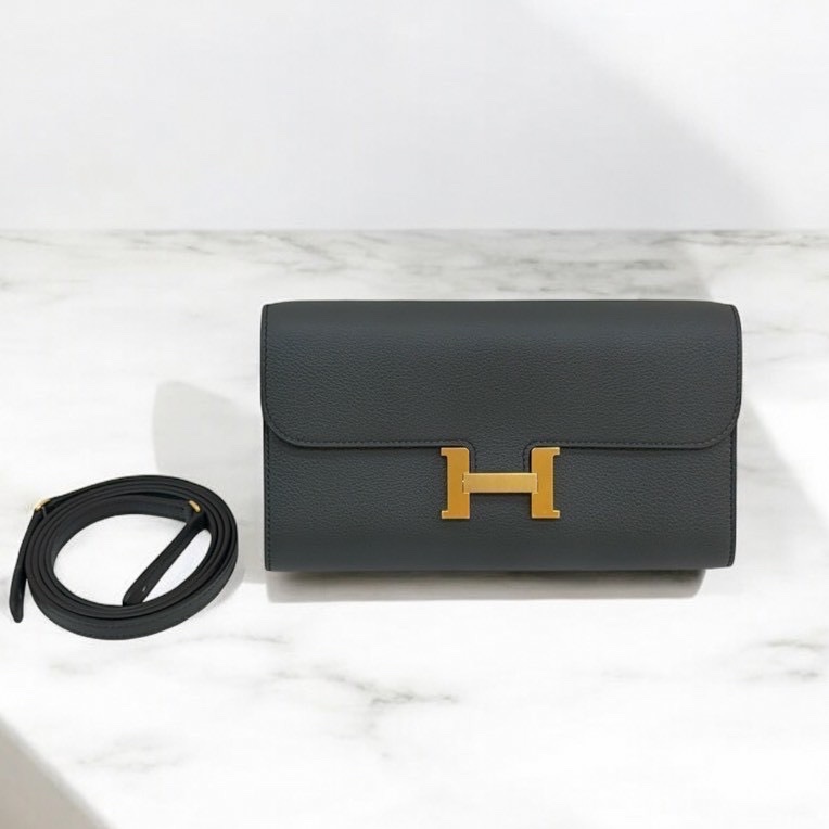 莉亞精品♡ Hermes 康康Togo 海洋藍 w刻 二手美包-0