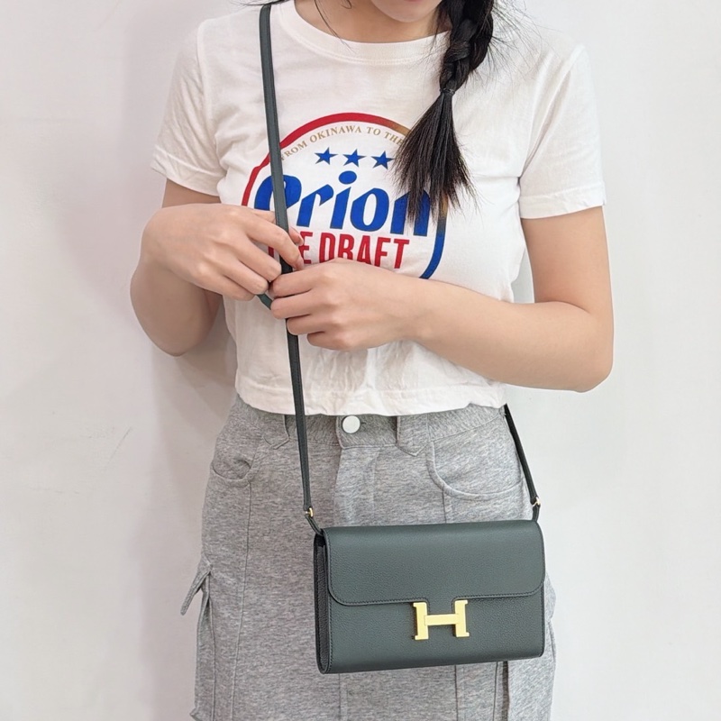 莉亞精品♡ Hermes 康康Togo 海洋藍 w刻 二手美包-1