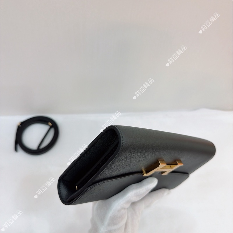 莉亞精品♡ Hermes 康康Togo 海洋藍 w刻 二手美包-7