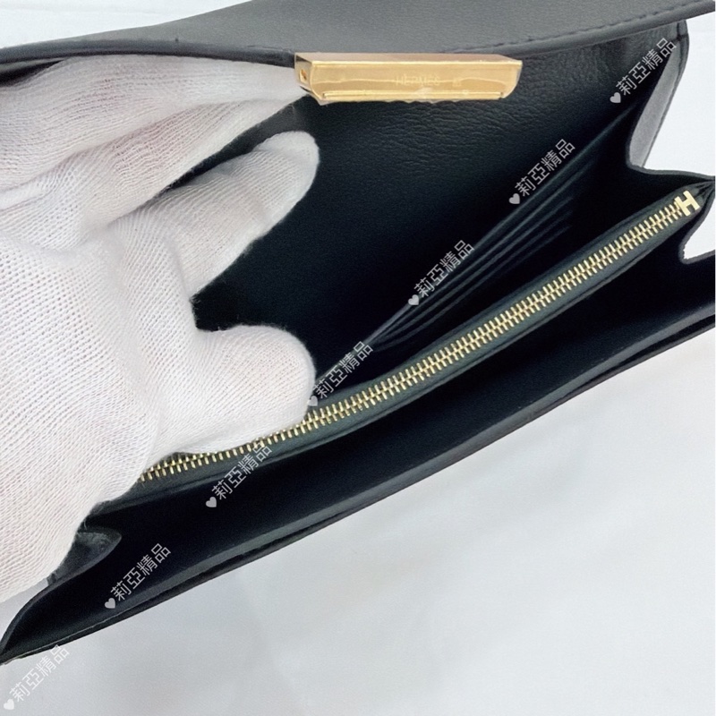 莉亞精品♡ Hermes 康康Togo 海洋藍 w刻 二手美包-11